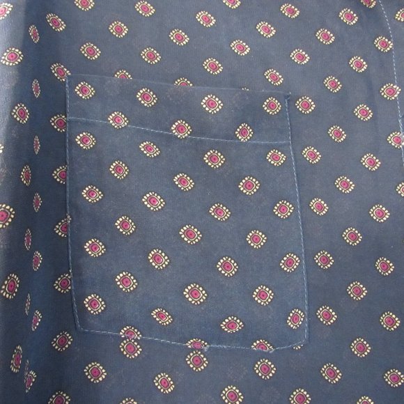 Womens Top Sz M Semi Sheer Button Front 3/4 Sleeve - Picture 6 of 11